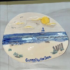“Carmel by the Sea” unique handmade pottery wall decor